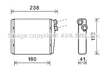 AVA QUALITY COOLING vo6163 -  Теплообменник, отопление салона